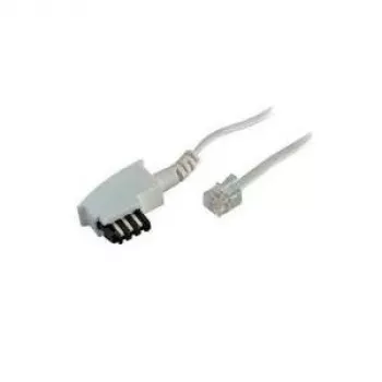 Cable de teléfono S/CONN 70046-W 6 m blanco