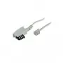 Cable de teléfono S/CONN 70046-W 6 m blanco