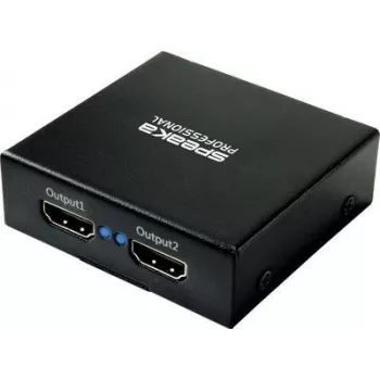Splitter HDMI SpeaKa Professional SP-HDS-220 1+2 puertos compatible con Ultra HD 3840 x 2160 píxeles negro (SP-9006064)