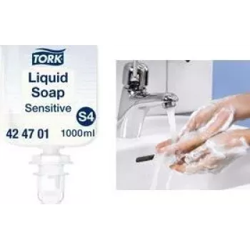 Jabón líquido Tork 424701 para piel sensible, fórmula suave, recambio