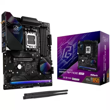 Placa base ASRock Phantom Gaming B850 Riptide WiFi — AMD B850, socket AM5, ATX, DDR5, 4x M.2, Wi-Fi 7, 2.5Gb LAN