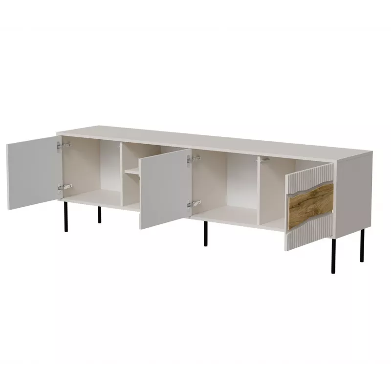 Mueble TV cama meble INSERTO 3D1W 190x40x62 cm acabado cashmere con LED