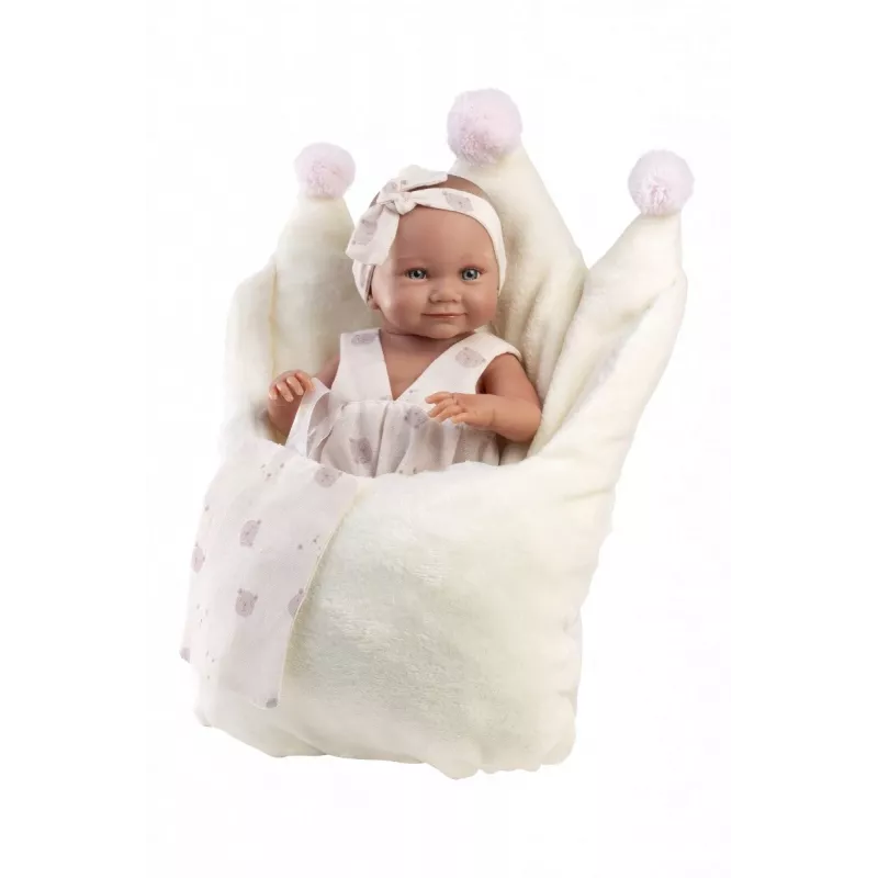 Muñeca bebé de vinilo 40 cm de Llorens con rasgos realistas y cuerpo blando