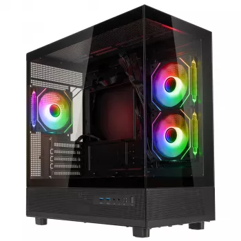 Caja Micro-ATX con cristal GSI SmartAssembly ARGB - 650W