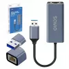 Adaptador de interfaz de red SAVIO AK-83 USB Type-A a RJ-45 macho, 5 Gbit/s, negro