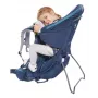 Mochila portabebés Deuter Kid Comfort Pro, azul, poliamida, máx. 22 kg, protección solar, bolsillo lateral