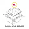 Placa de cocina integrable Simfer H4.030.DECSP, 3 zonas, control táctil