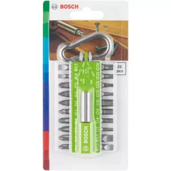 Bosch juego de 21 puntas para destornillador, Torx/Phillips/Pozidriv/Hex/Plana (2607002823)