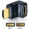Adaptador HDMI DeLOCK 65072 conector macho HDMI a conector hembra HDMI, 90° hacia arriba