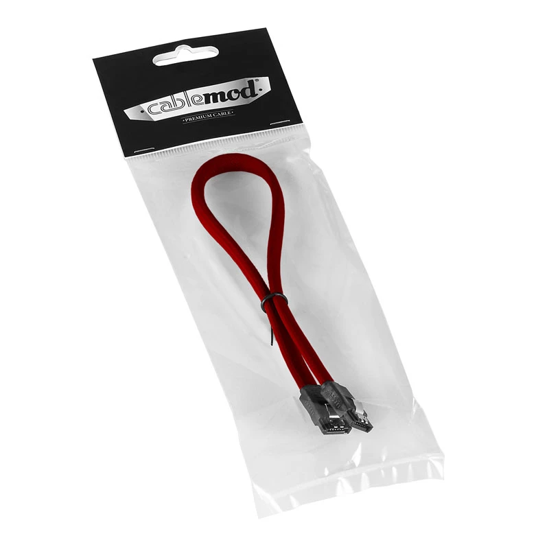 Cable ModMesh SATA 3 30 cm - rojo sangre - cable - Digital/Datos (CM-CAB-SATA-N30KBR-R)