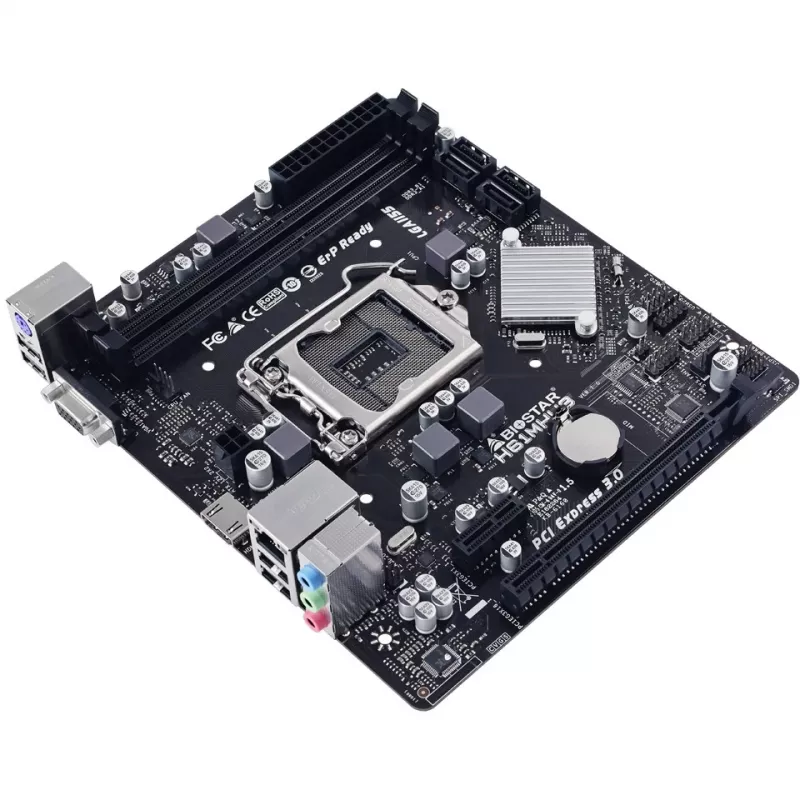 Placa base BIOSTAR H61MHV3 micro ATX, chipset Intel H61, LGA 1155, DDR3, 2x DIMM, 4x SATA II, HDMI, VGA