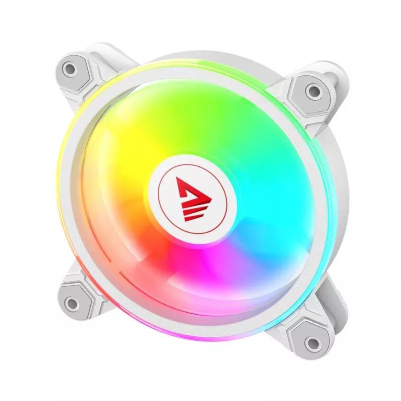 SAVIO FAN-01 WHITE pack de 4 ventiladores ARGB de 120mm con controlador y mando a distancia