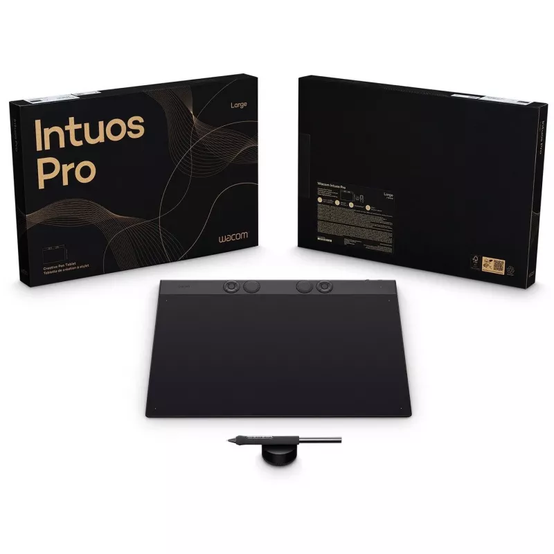 Wacom Intuos Pro Large tableta gráfica Negra 349 x 195 mm USB/Bluetooth