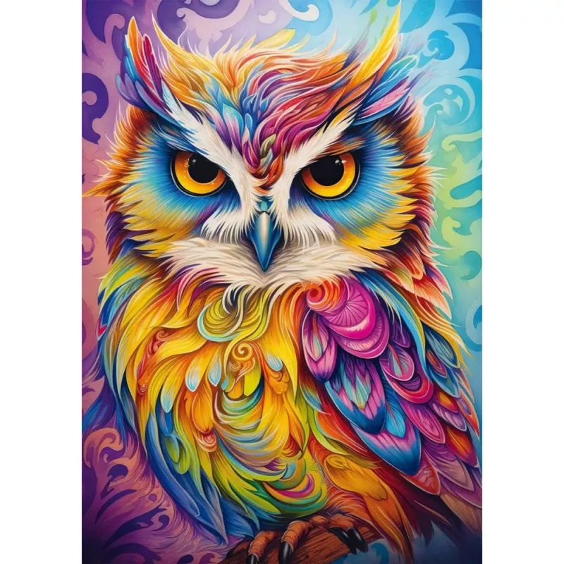 Puzzle de 1000 piezas Schmidt Spiele 59782 — Owl in Parrot Dress, puzzle, 1.000 piezas