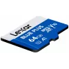 Tarjeta de memoria MicroSDXC Lexar BLUE PLUS 64 GB UHS‑I 100 MB/s U1 V10 (azul)