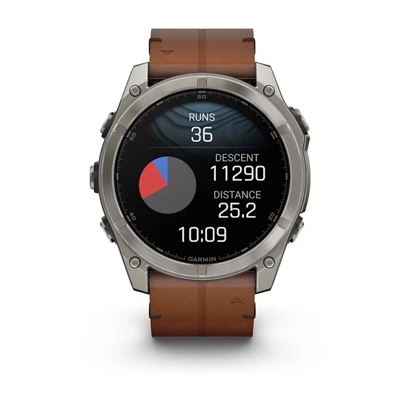 Garmin Fenix 8 3,56 cm (1,4) AMOLED 51 mm Digital 454 x 454 Píxeles Pantalla táctil Titanio Wi-Fi GPS (Satélite)
