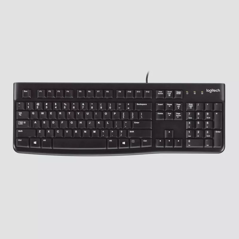Logitech Desktop MK120 combo, negro, con cable, distribución suiza, 920-002504