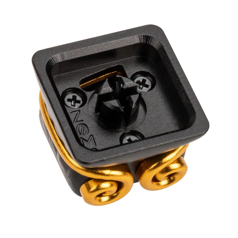 Tecla de aluminio ZOMOPLUS WUKONG — negra/dorada, tecla mecánica individual