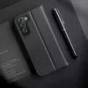 Funda de cuero Dux Ducis Hivo con solapa, cartera de cuero natural para tarjetas y documentos, Samsung Galaxy S22+ (S22 Plus), negra