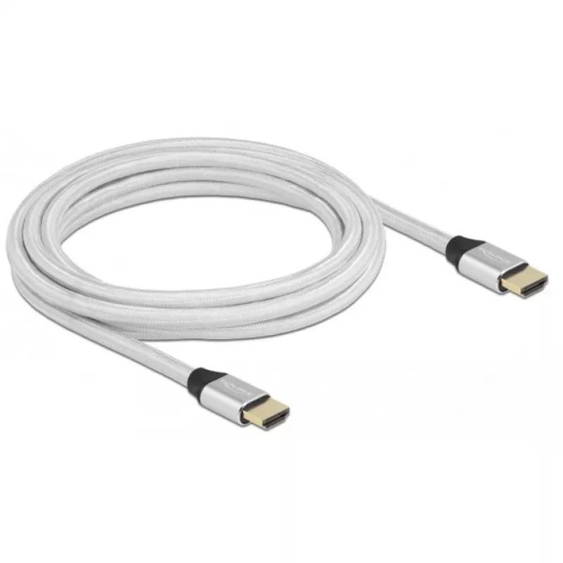 Cable HDMI DeLOCK Ultra High Speed 48 Gbit/s 8K 60 Hz plata 3 m