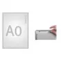 Marco de póster MAUL HEBEL standard, DIN A4, marco de aluminio anodizado plateado, anti UV estabilizado