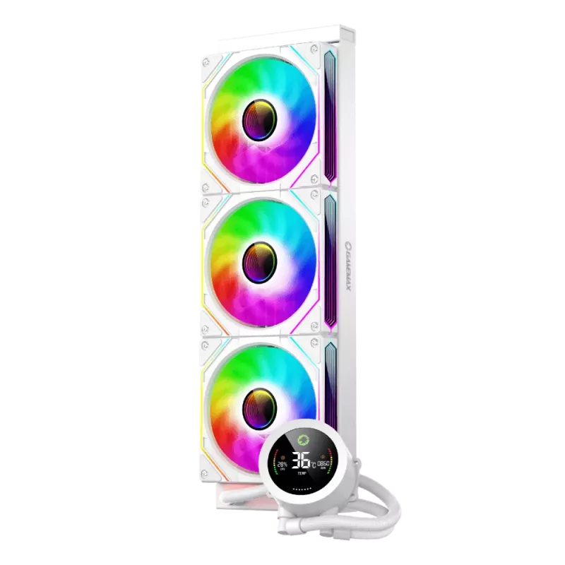 Gamemax | Refrigeración líquida para CPU | ICEBURG 360 DIGITAL | blanca