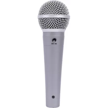 Micrófono de escenario Omnitronic 13030914 gris con cable XLR-3 -54 dB
