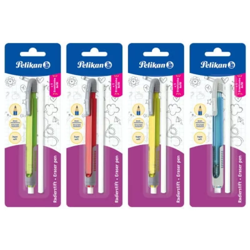 Goma de borrar con portaminas Pelikan 807364 colores surtidos