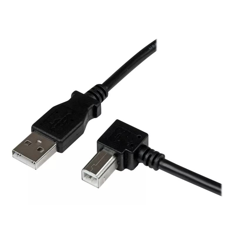 StarTech.com Cable USB 2.0 A a B en ángulo recto de 3 m – M/M, 3 m, USB A, USB B, USB 2.0, negro