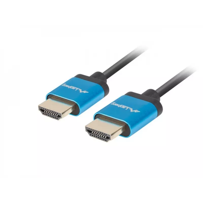Cable HDMI LANBERG CA-HDMI-22CU-0018-BK 1,8 m — HDMI Type-A a A, HDMI 2.0, 18 Gbit/s, ARC, dorado