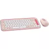 Logitech POP Icon Combo - Conjunto de teclado y ratón - Inalámbrico - Bluetooth LE - QWERTY - US International - rosé, Off-White (920-013142)