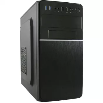 LC Power 2015MB - Torre - micro ATX - sin fuente de alimentación - Negro - USB/Audio (LC-2015MB-ON)