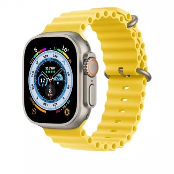 Correa Apple MQED3ZM/A accesorio para smartwatch amarillo fluoroelastómero