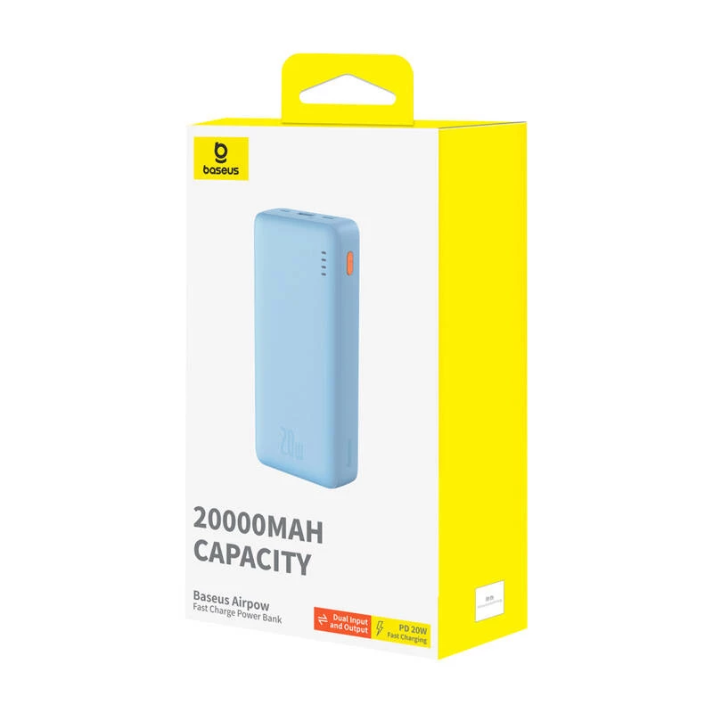 Baseus Airpow Polímero de litio (LiPo) 20000 mAh Azul