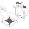 Soporte de altavoz RaceRoom 75105090 para Logitech Z323, Negro