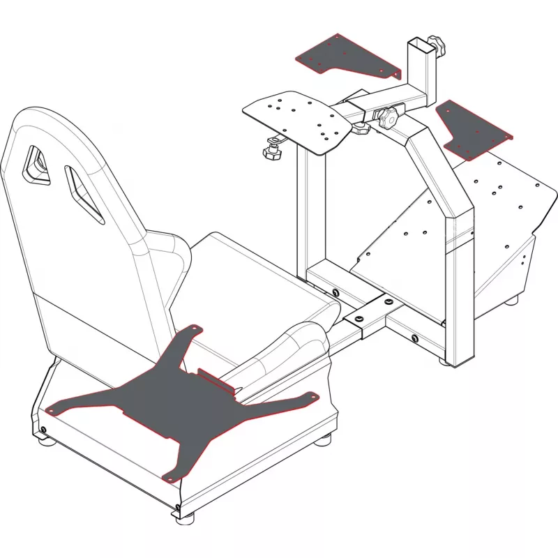 Soporte de altavoz RaceRoom 75105090 para Logitech Z323, Negro