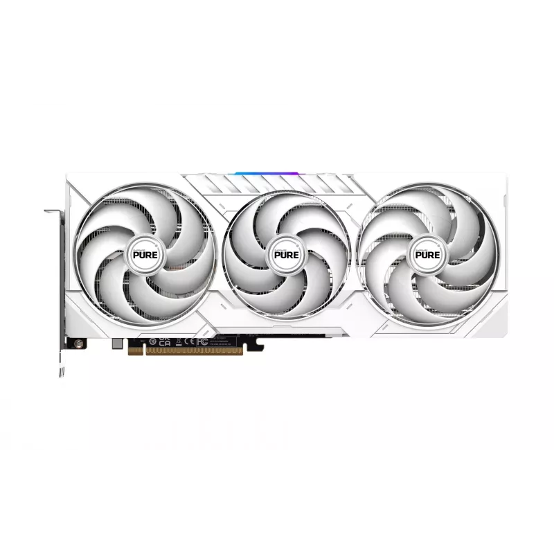 Tarjeta gráfica Sapphire Radeon RX 9070 XT — 16 GB GDDR6, PCIe 5.0, 256 bits, 320 mm, 3 ranuras, blanco