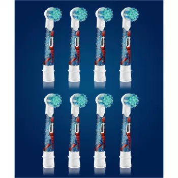 Oral-B Kids Spiderman Recambios de cabezal de cepillo, blanco, 8 uds.