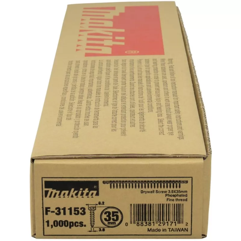 MAKITA BANDA CON TORNILLOS 3,9x35mm /1000 uds. MEDIO METAL G/G PLACAS