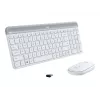 Logitech Slim Wireless Combo MK470 - Conjunto de teclado y ratón - Inalámbrico - 2,4 GHz - Español - Off-White (920-009199)