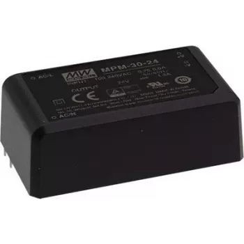 Fuente de alimentación MEAN WELL MPM-30-12ST, 30 W, salida 12 V, entrada 80–264 V