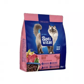 OPTIVITAL Con ternera fresca - Pienso para gatos - 300g