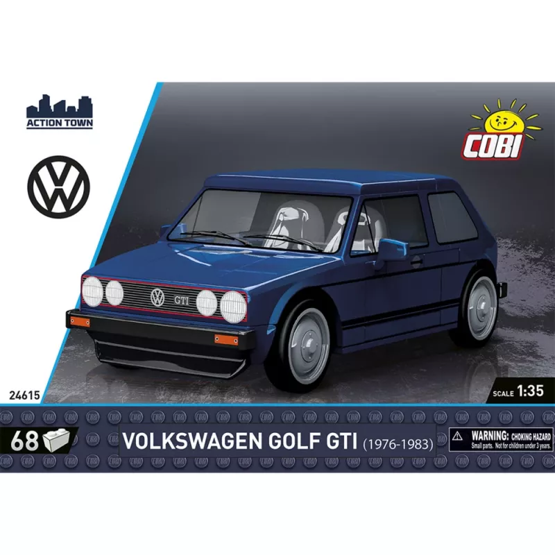 Cobi Volkswagen Golf GTI (1976–1983) set de construcción, azul, 1:35, 68 piezas