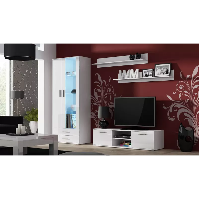 Soporte de TV Cama SOHO 140 blanco/blanco brillante