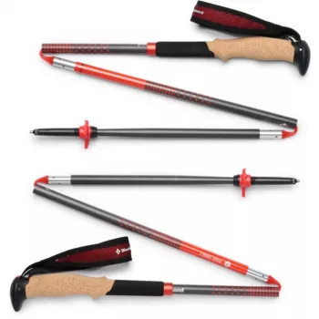 Bastones de trekking Pursuit Carbon Z, máquina de fitness antracita/naranja, 1 par, 115 cm