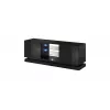 Cama Meble QIU 160 mueble de TV, MDF, negro brillo