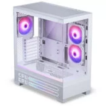 Caja de PC PHANTEKS XT View Matrix, torre Midi, E-ATX, cristal templado, Matrix LED - blanca (PH-XT523VM1_DWT01)