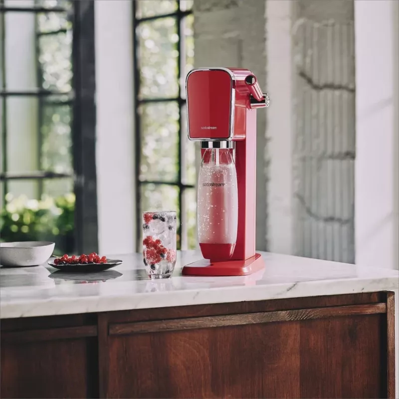 Máquina de soda SodaStream Art Mandarin Red botella de carbonatación 1L