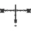 Soporte de mesa para doble monitor MONTIS Dual Monitor Mount Everest MT015, 13–27 pulgadas, 2 brazos, máx. 16 kg, VESA 75x75–100x100, negro