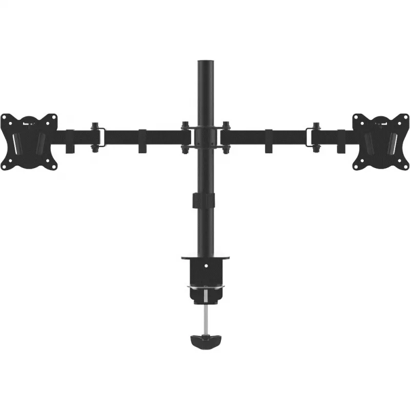 Soporte de mesa para doble monitor MONTIS Dual Monitor Mount Everest MT015, 13–27 pulgadas, 2 brazos, máx. 16 kg, VESA 75x75–100x100, negro